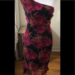 One shoulder Floral Betsy Johnson Vintage dress